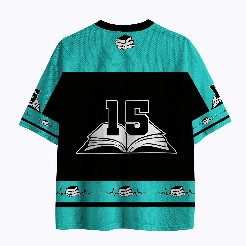 I Read Banned Books Retro Sunset Mesh Jersey
