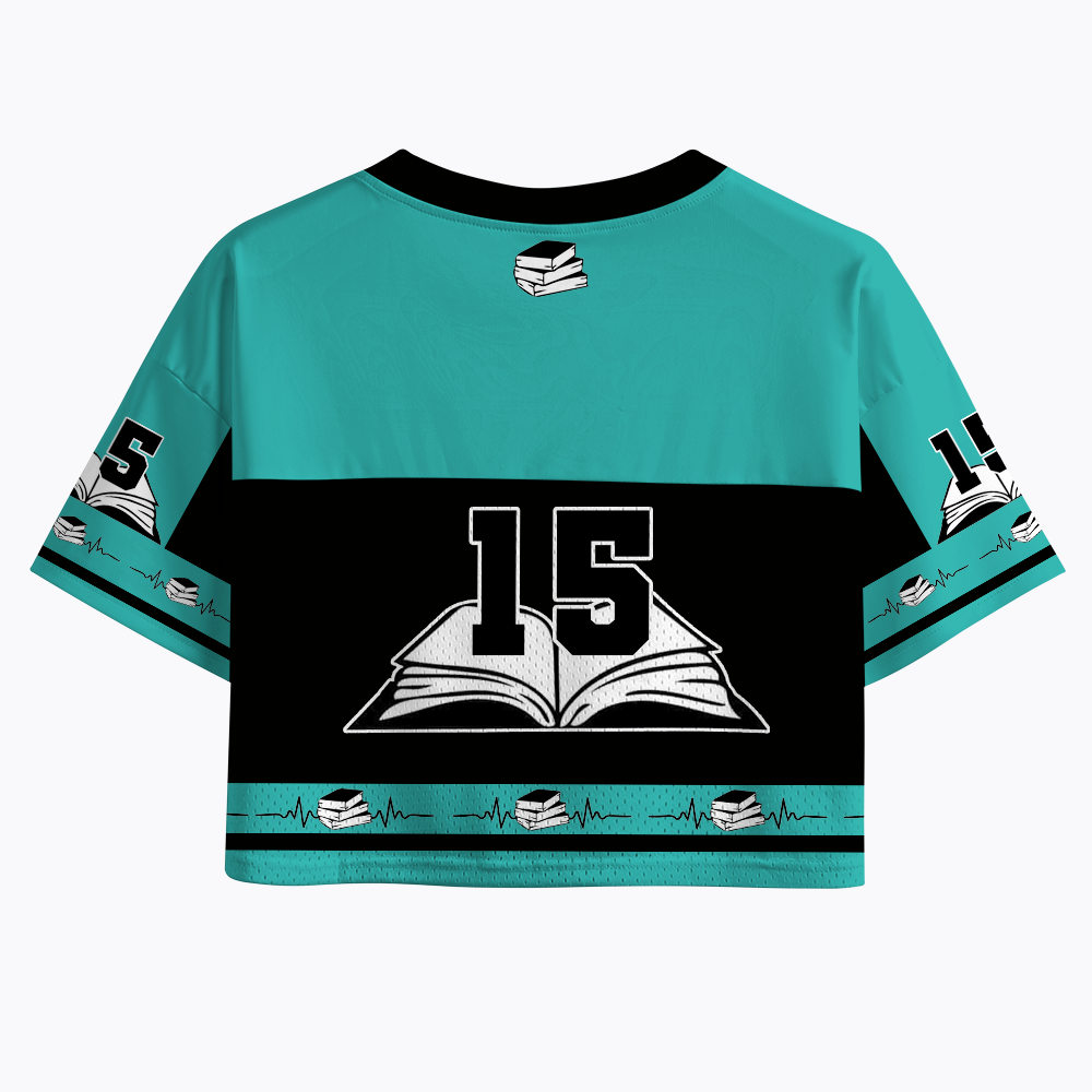 I Read Banned Books Retro Sunset Crop Sports Jersey