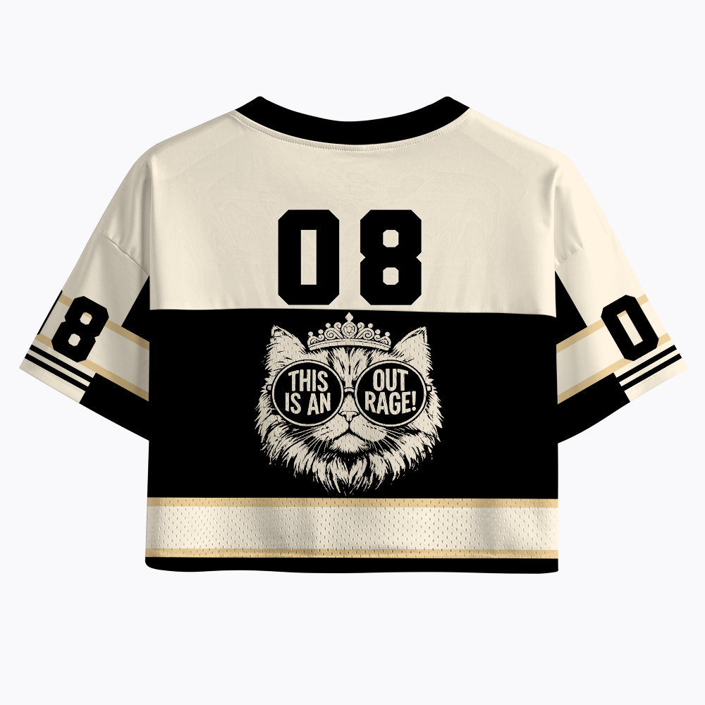 This is an OUTRAGE Crop Sports Jersey