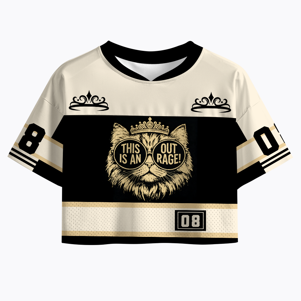 This is an OUTRAGE Crop Sports Jersey