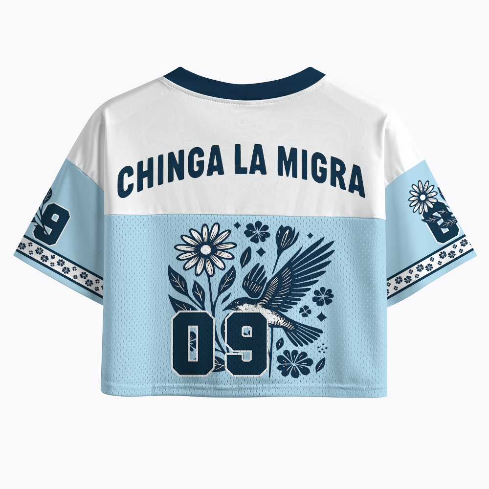 Chinga La Migra Crop Sports Jersey