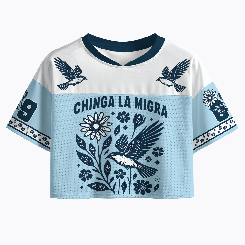 Chinga La Migra Crop Sports Jersey