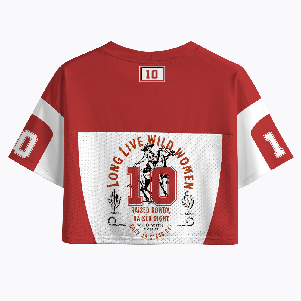 Long Live Wild Women Crop Sports Jersey