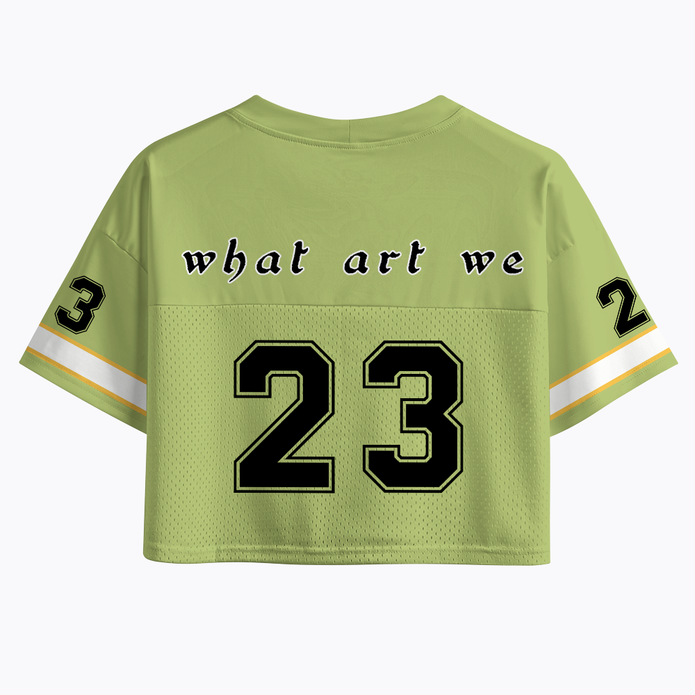 What Art We Crop Sports Jersey
