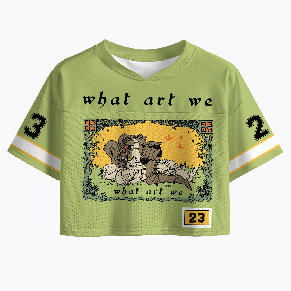 What Art We Crop Sports Jersey