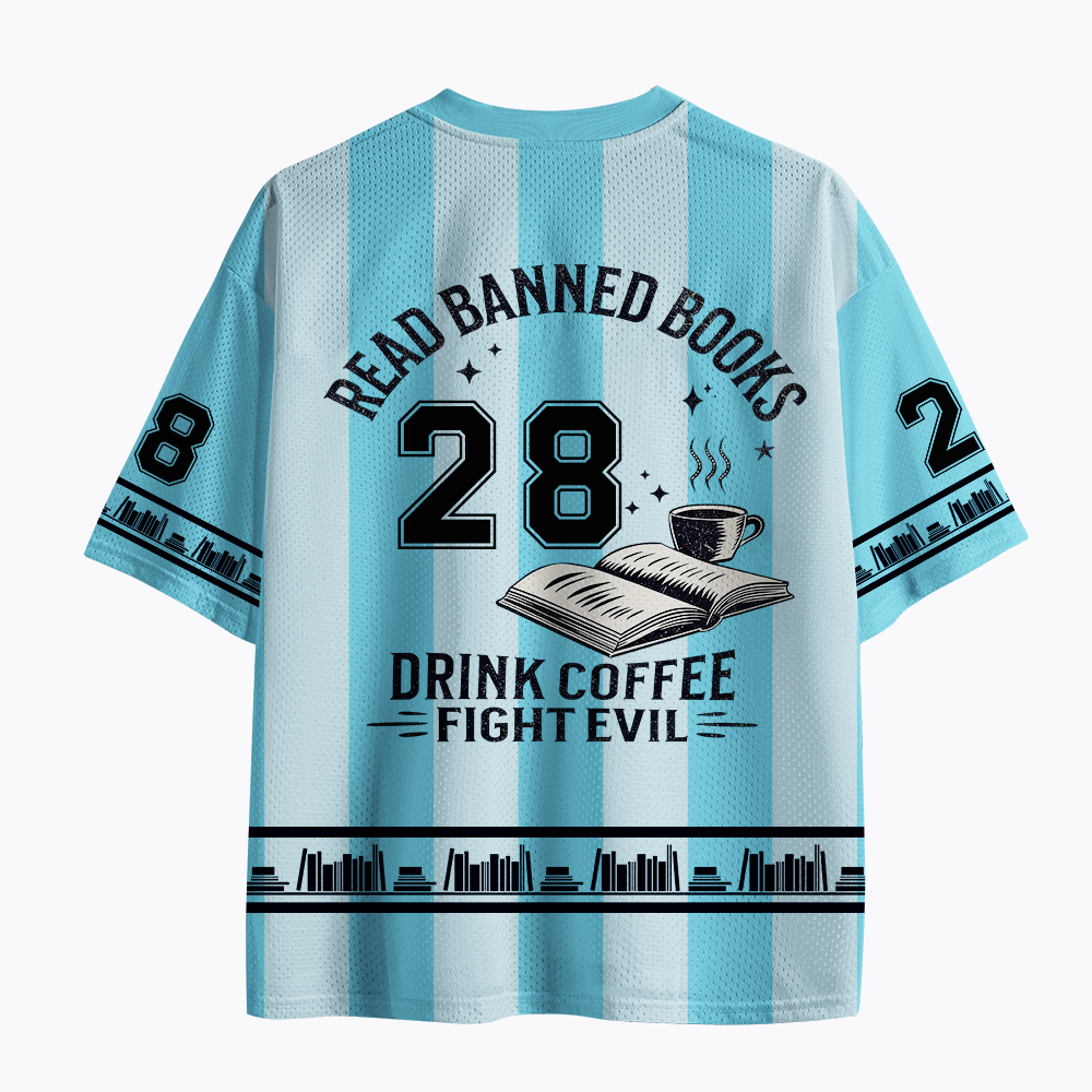 Read Banned Books Cat Mesh Jersey