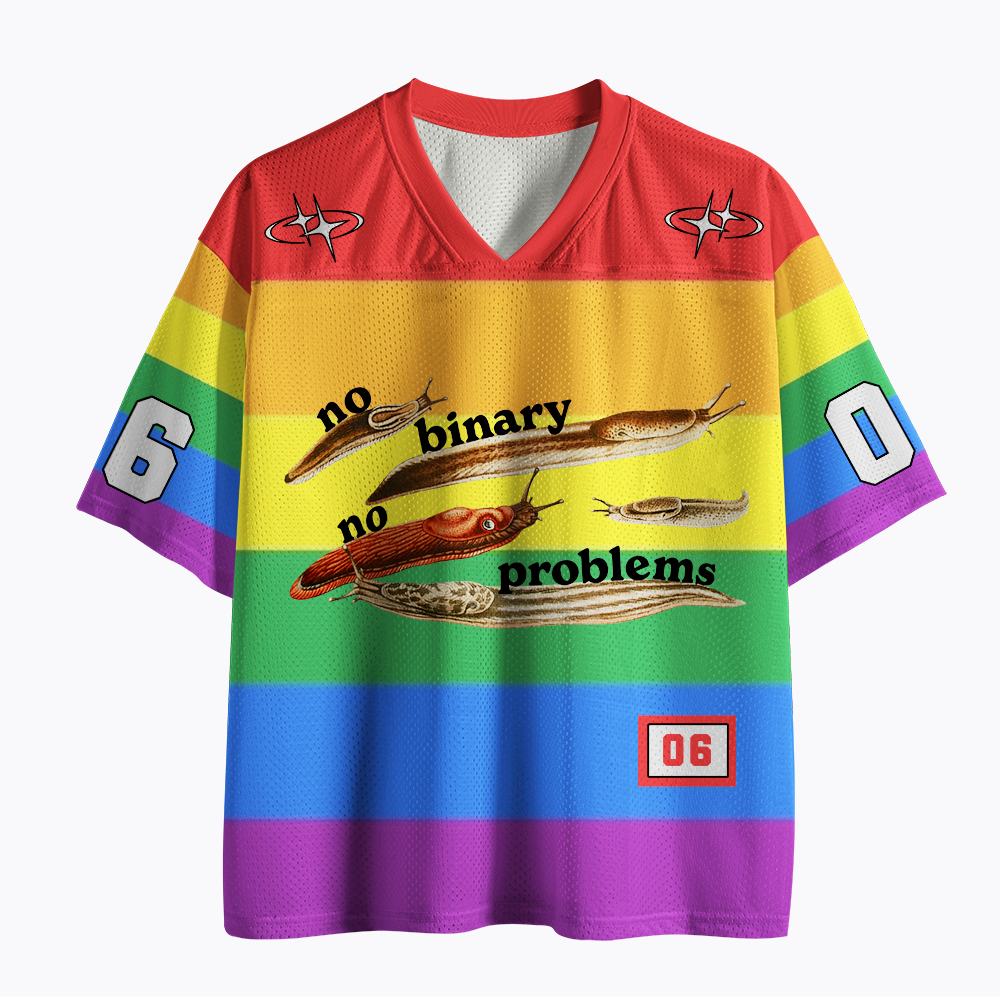 No Binary No Problems Pride Mesh Jersey