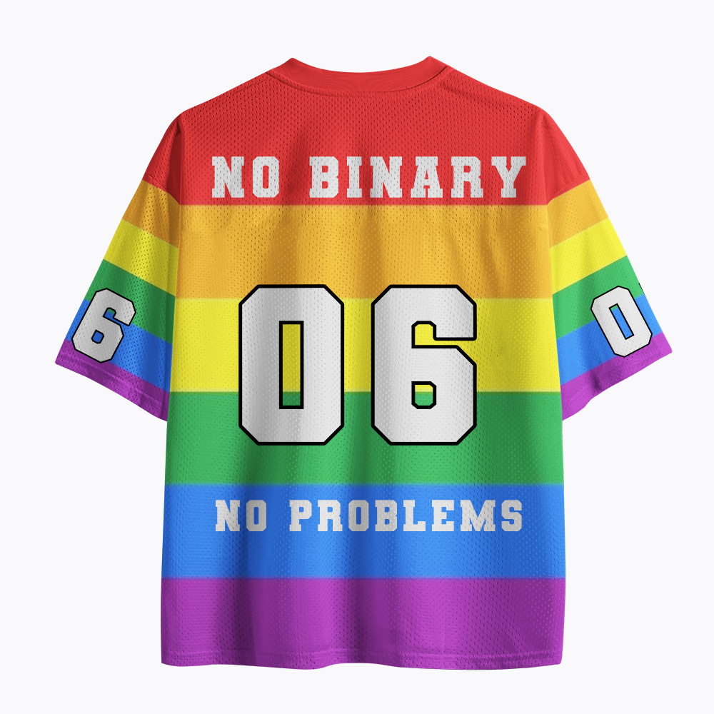 No Binary No Problems Pride Mesh Jersey