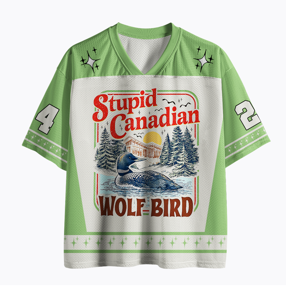 Stupid Canadian Wolf Bird Mesh Jersey