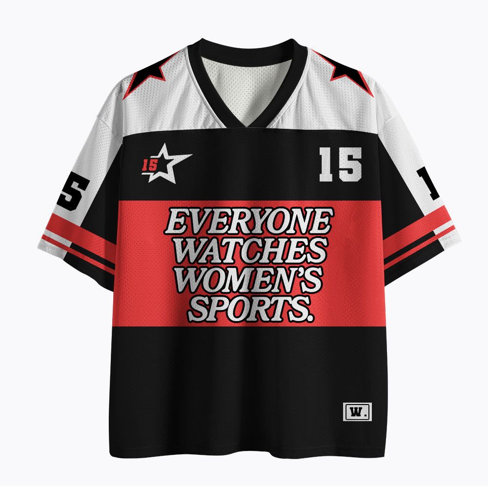 Everyone watches woman's sports Mesh Jersey