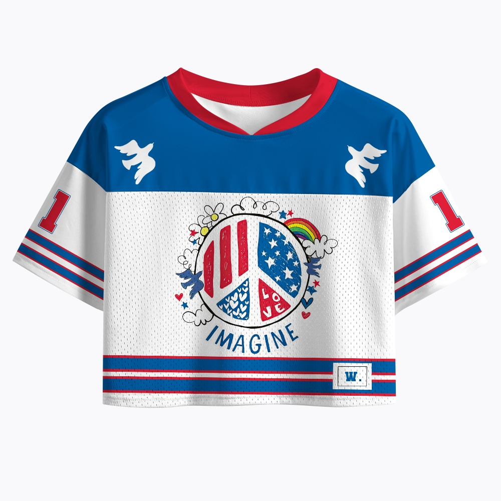 Imagine Love Imagine Peace Crop Sports Jersey