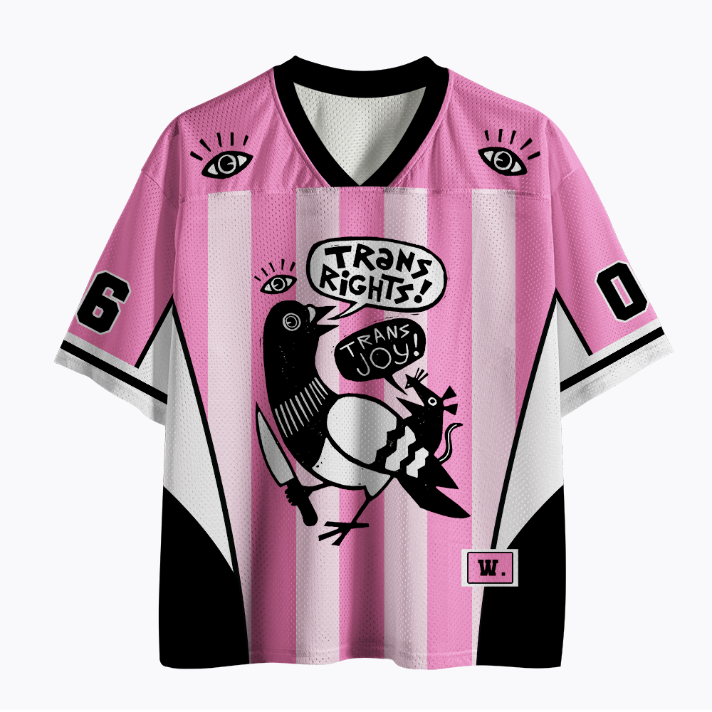 Trans Rights Pigeon and Trans Joy Rat Mesh Jersey