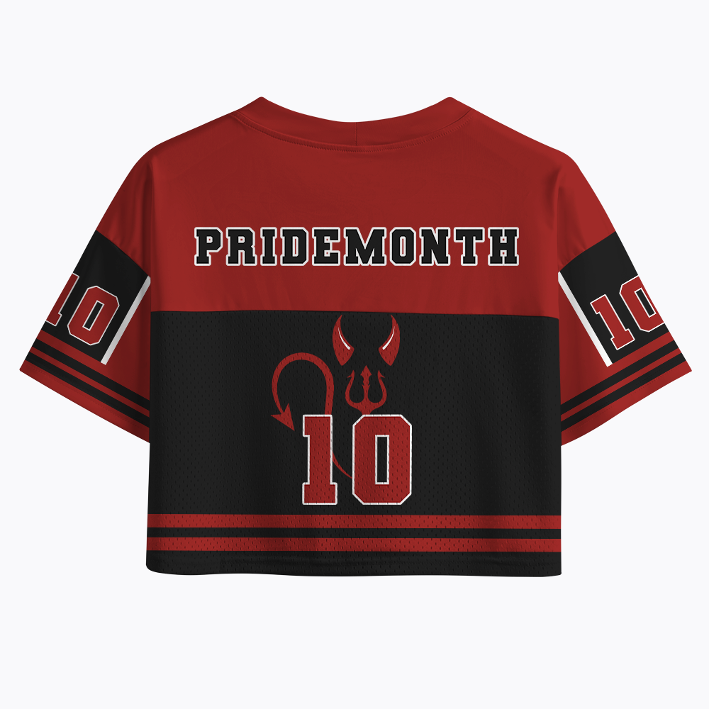 I Am The Demon Crop Sports Jersey