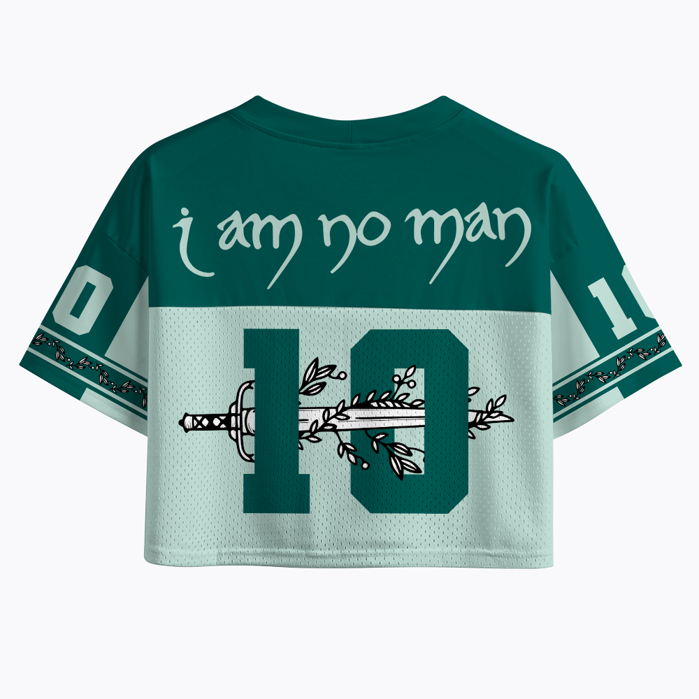 I Am No Man Crop Sports Jersey
