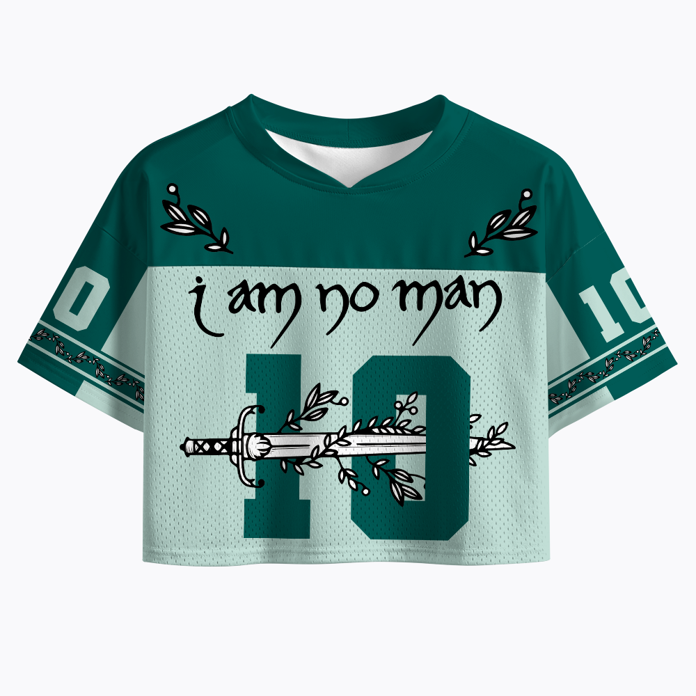 I Am No Man Crop Sports Jersey