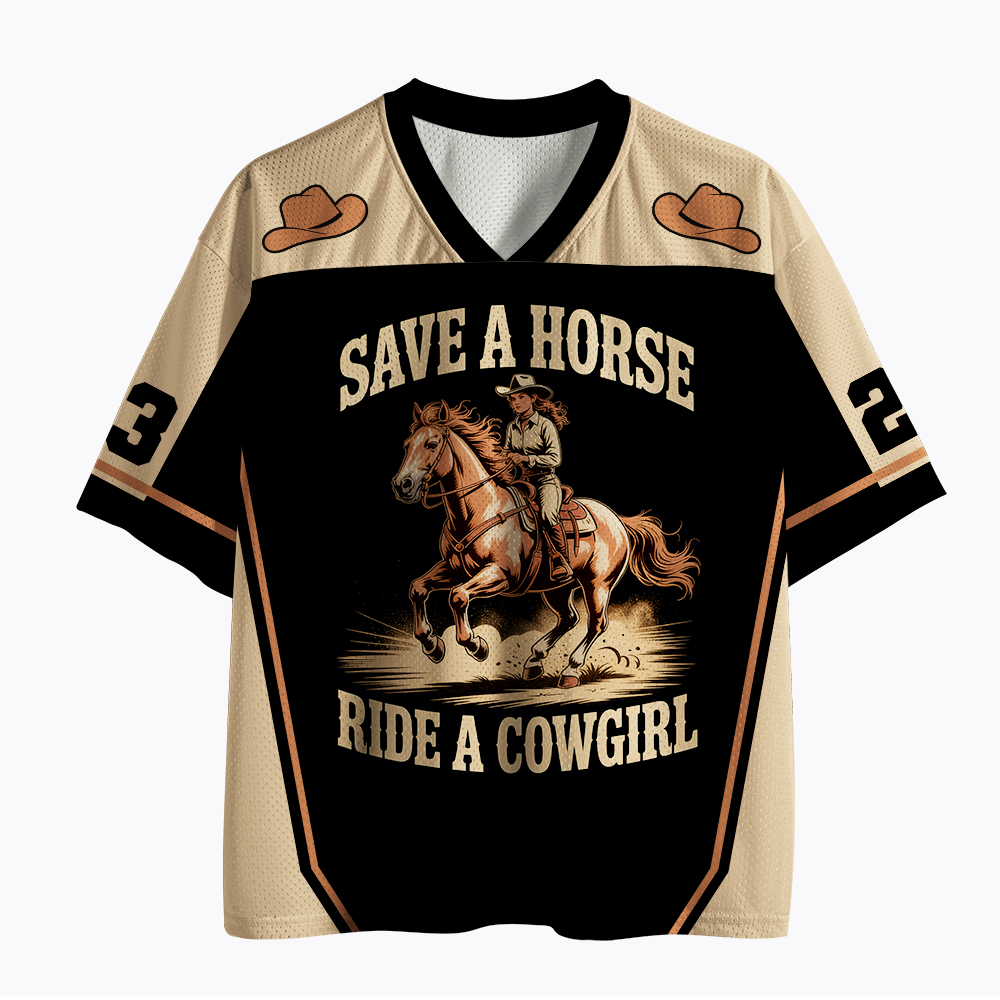 Cowgirl Lesbian Pride Mesh Jersey