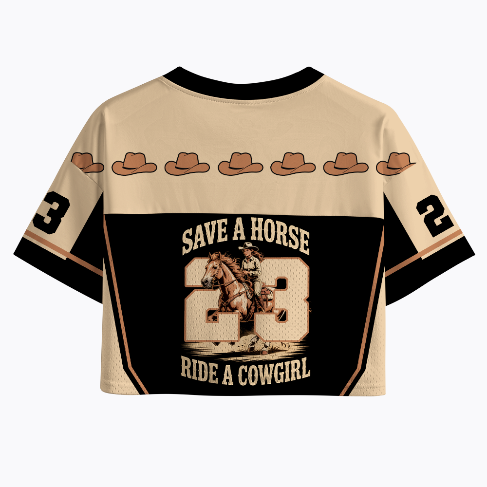 Cowgirl Lesbian Pride Crop Sports Jersey