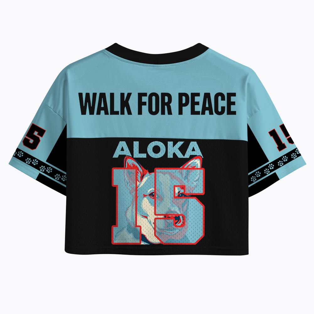 Aloka The Peace Dog Crop Sports Jersey