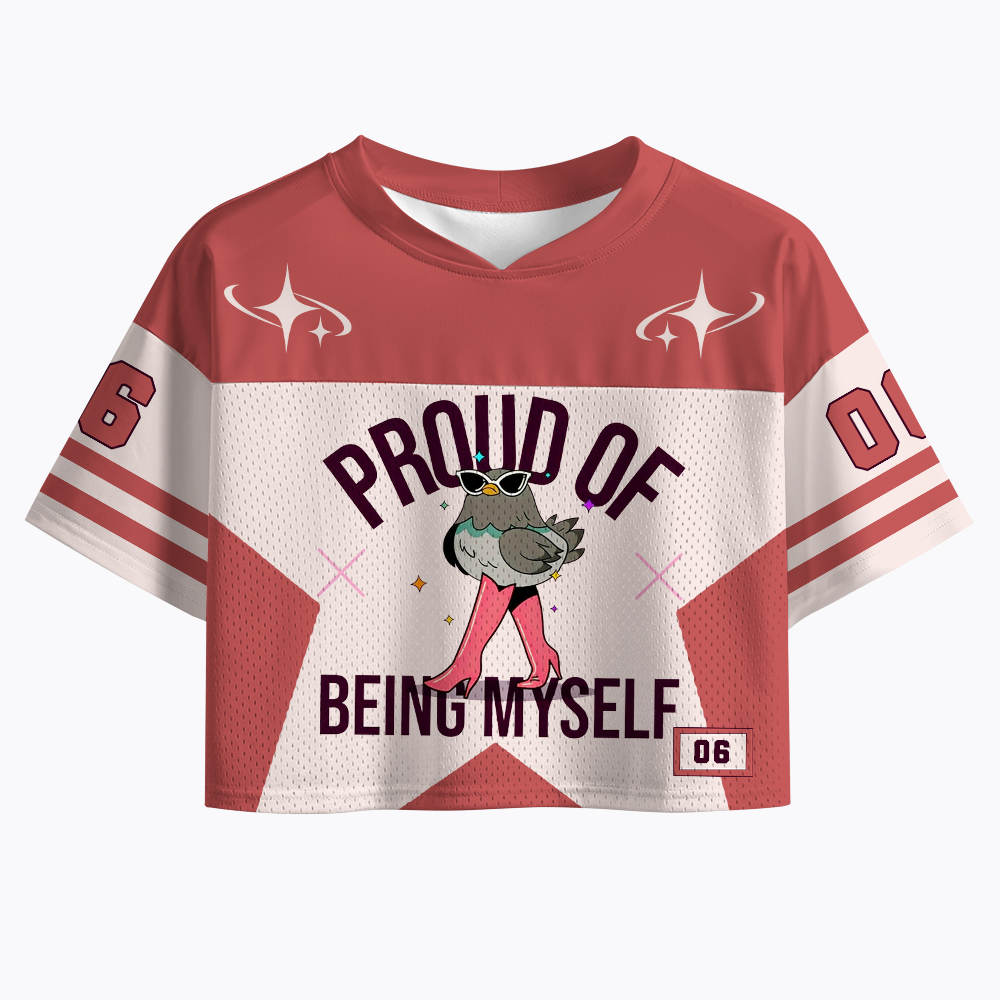 Proud Of Being Myself Crop Sports Jersey