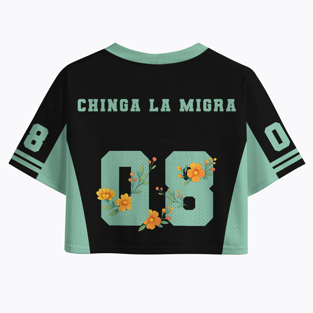 Chinga La Migra Crop Sports Jersey