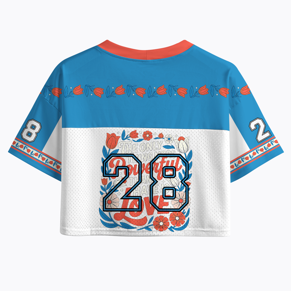 Only Thing More Powerful Than Hate Is Love Crop Sports Jersey