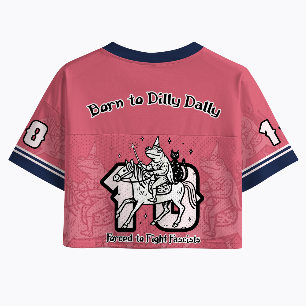 Retro Funny Medieval Frog Crop Sports Jersey