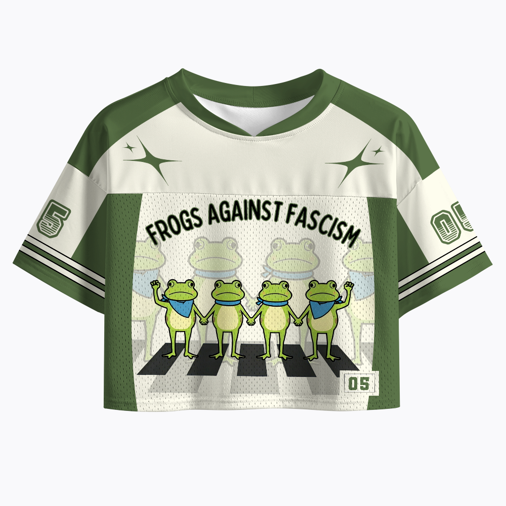 Frogs against Fascism: Portland Frog Crop Sports Jersey