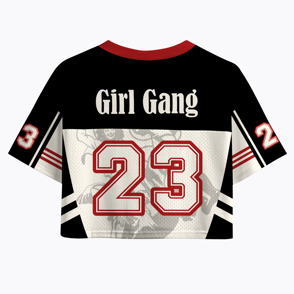 Girl Gang Crop Sports Jersey