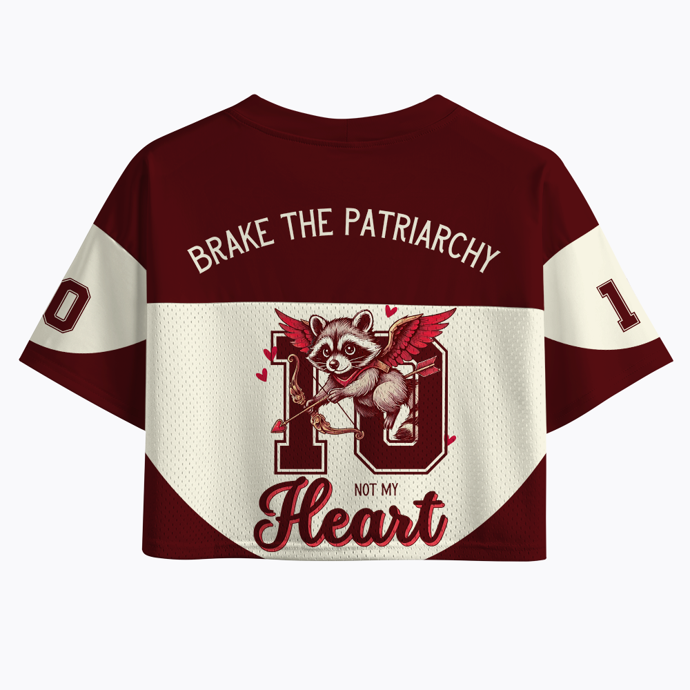Women Feminism Gifts Brake the Patriarchy Crop Sports Jersey