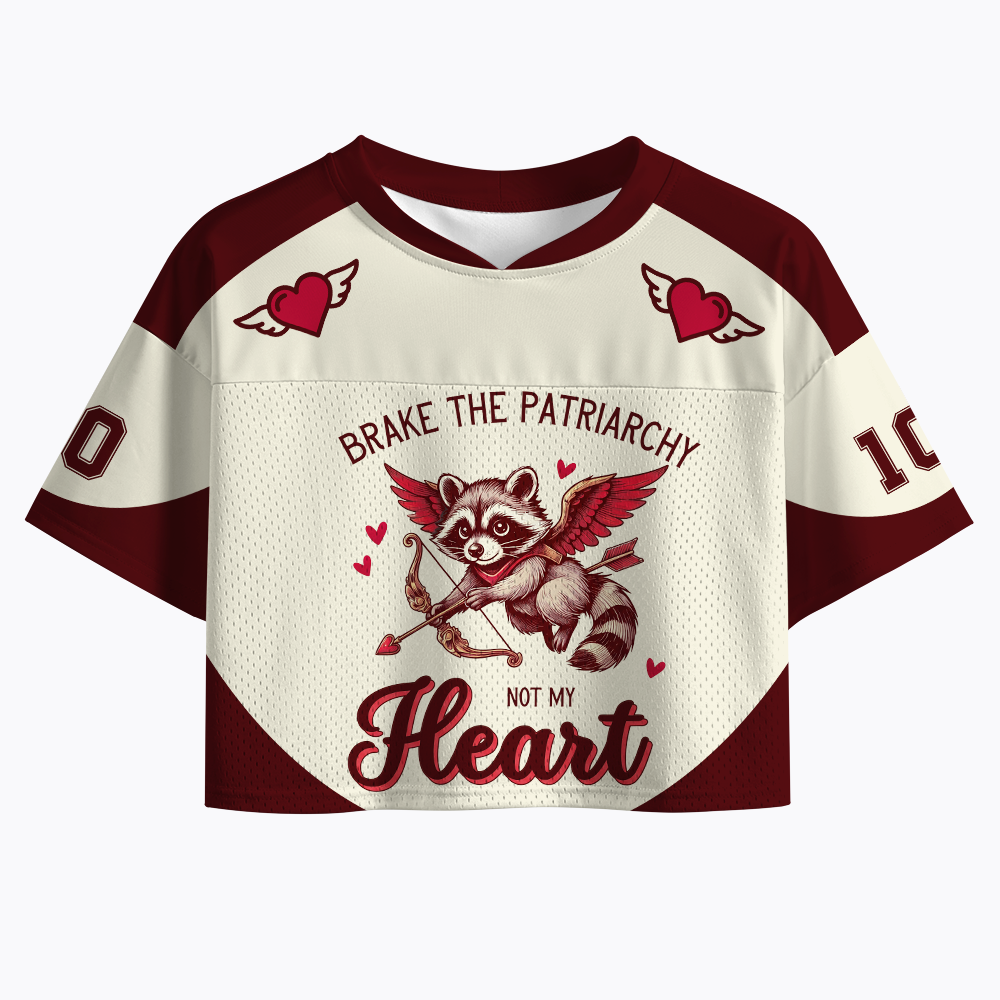 Women Feminism Gifts Brake the Patriarchy Crop Sports Jersey