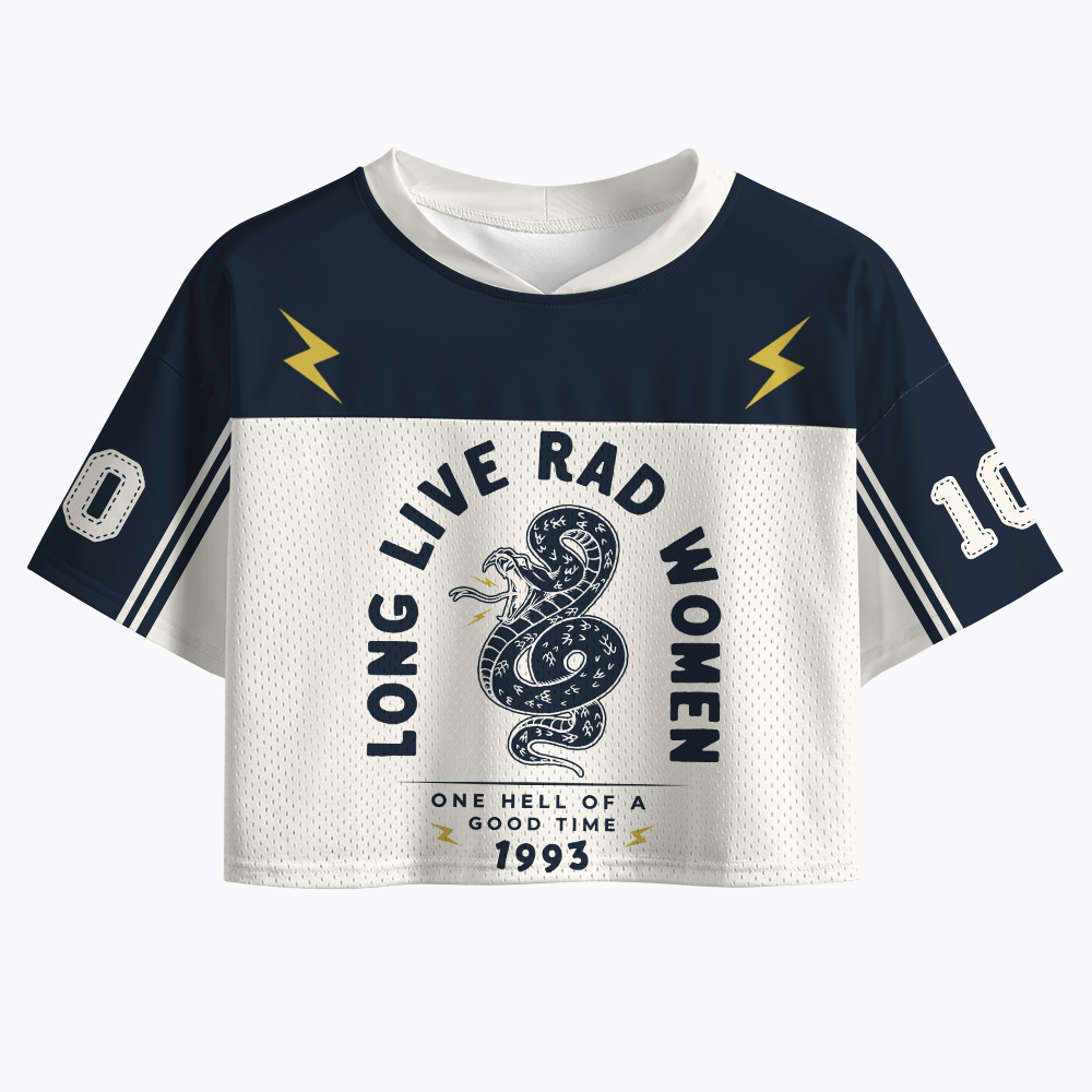 Long Live Rad Women Crop Sports Jersey