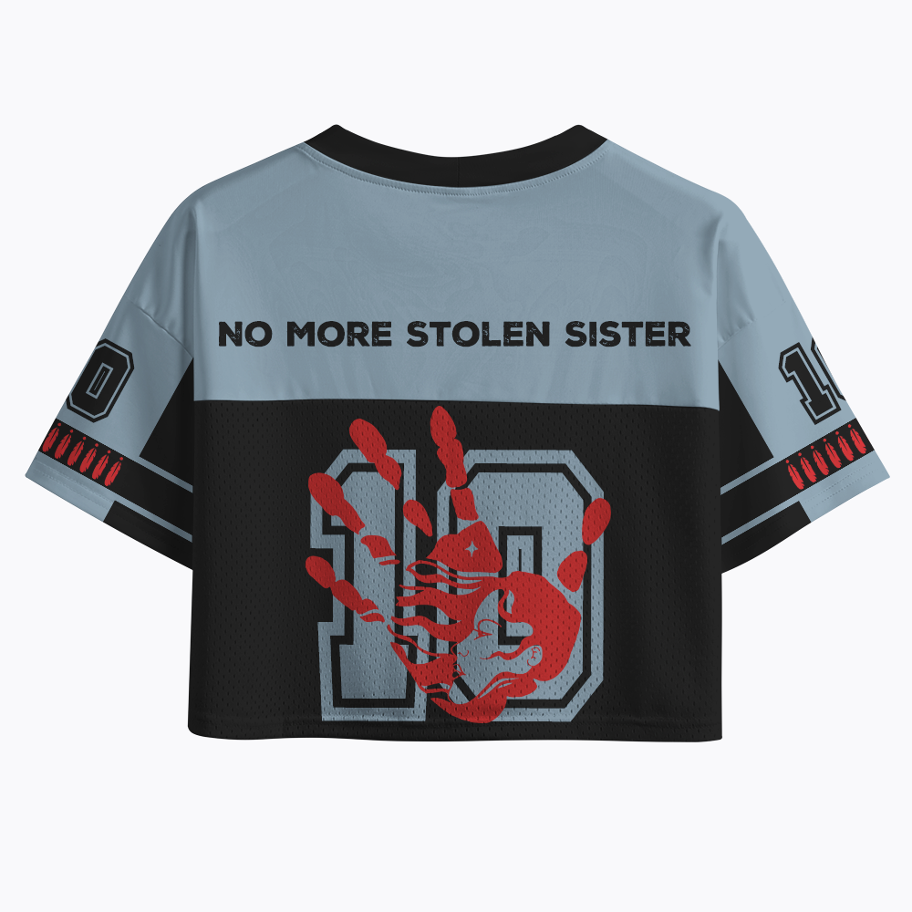 No More Stolen Sister Crop Sports Jersey