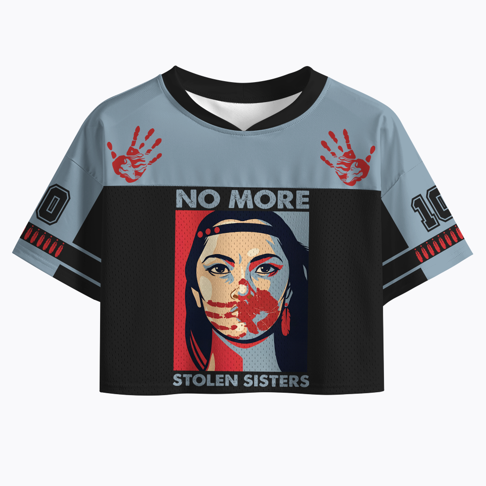 No More Stolen Sister Crop Sports Jersey