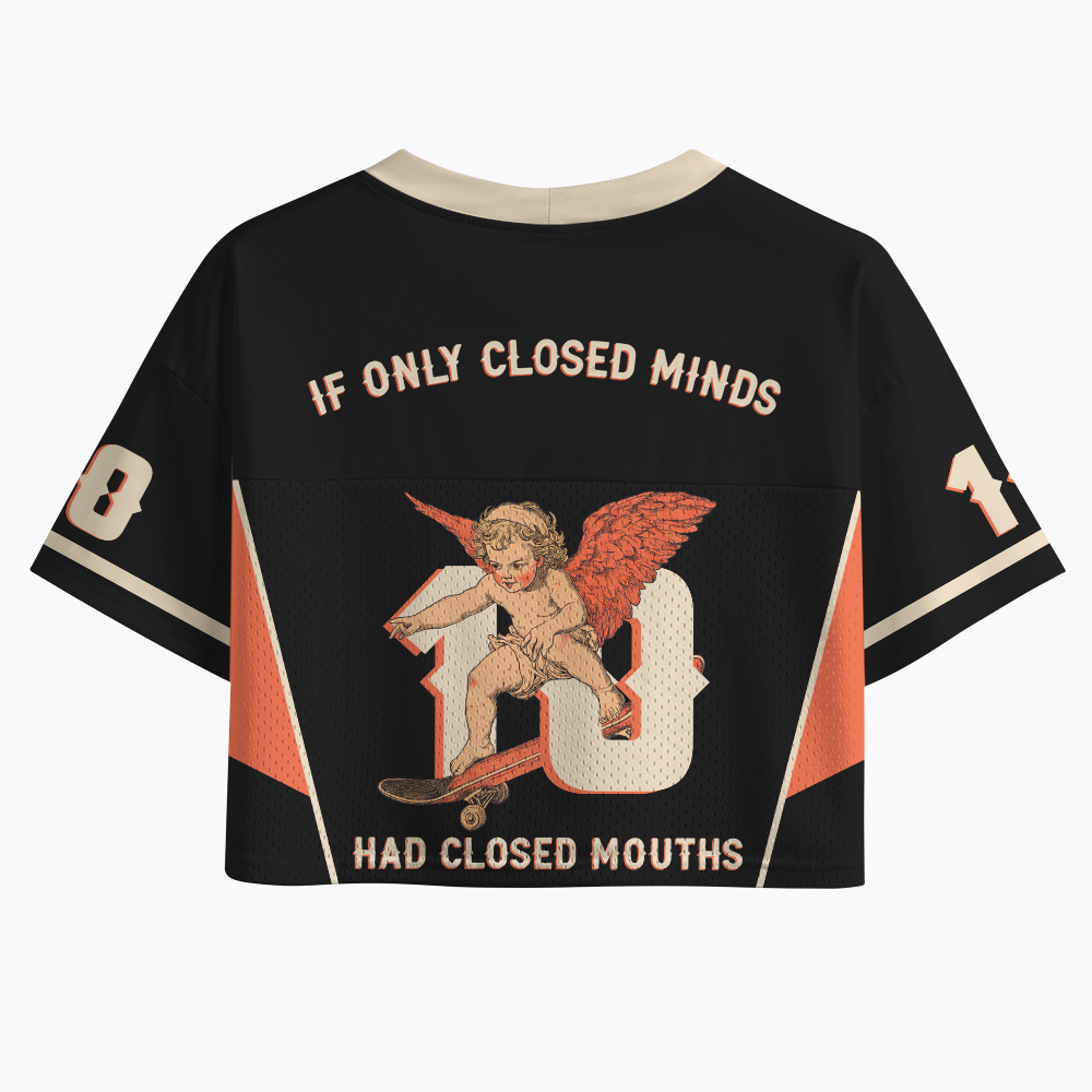 If Only Closed Minds Had Closed Mouths Crop Sports Jersey