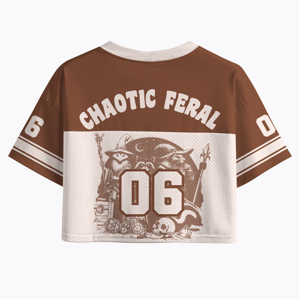 Chaotic Feral, dnd Crop Sports Jersey