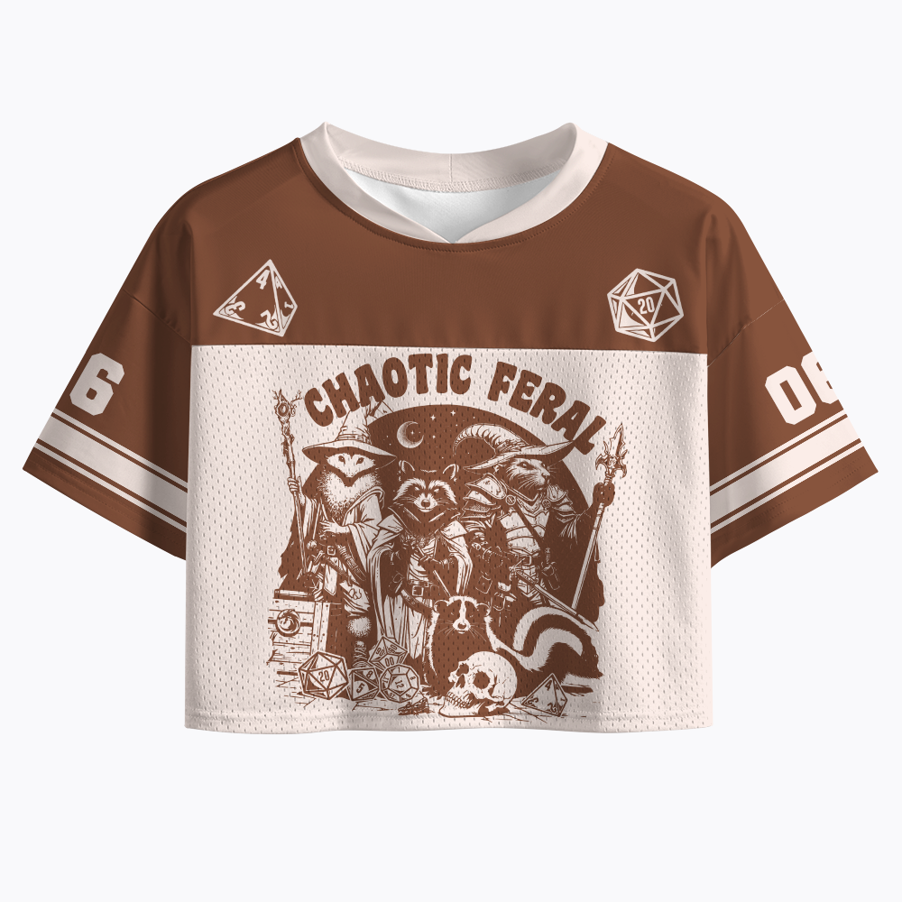 Chaotic Feral, dnd Crop Sports Jersey