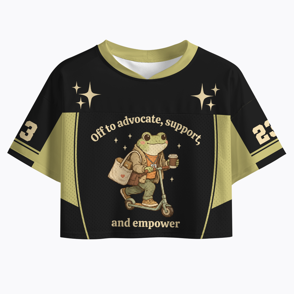 Advocate Support Empower Crop Sports Jersey