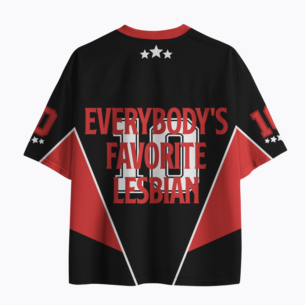 Everybody's Favorite Lesbian Funny LGBT Mesh Jersey