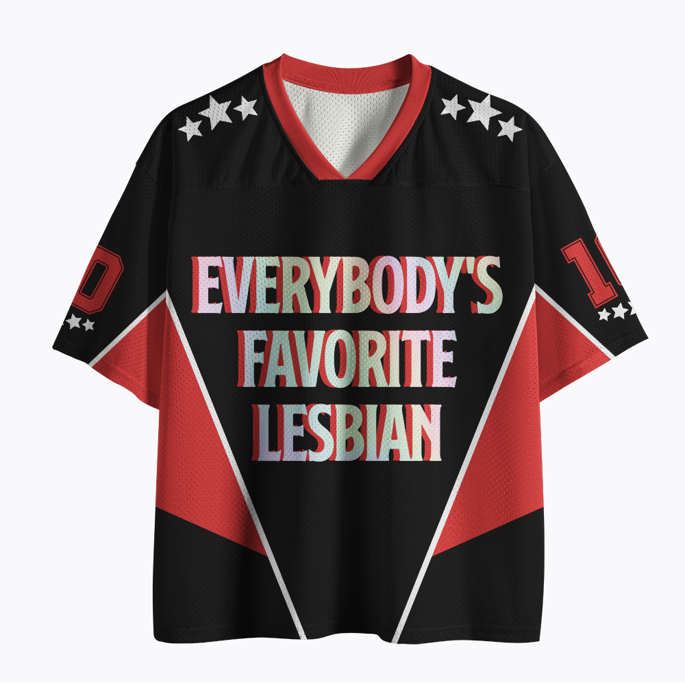 Everybody's Favorite Lesbian Funny LGBT Mesh Jersey
