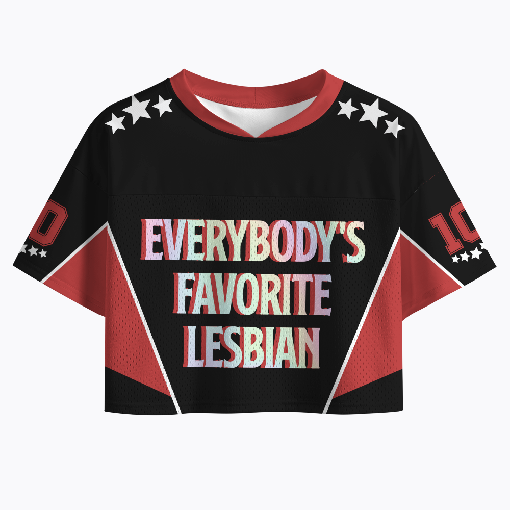 Everybody's Favorite Lesbian Funny LGBT Crop Sports Jersey