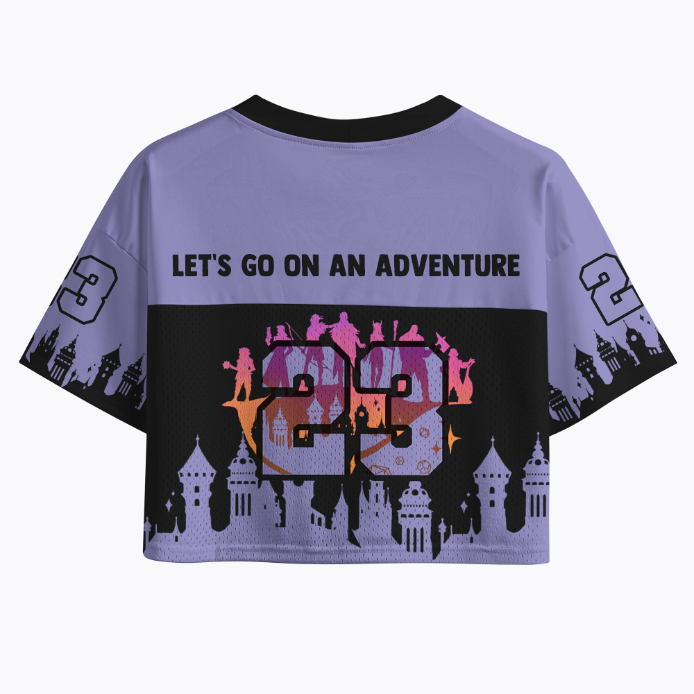 Rainbow DnD - Let's go on an adventure Crop Sports Jersey