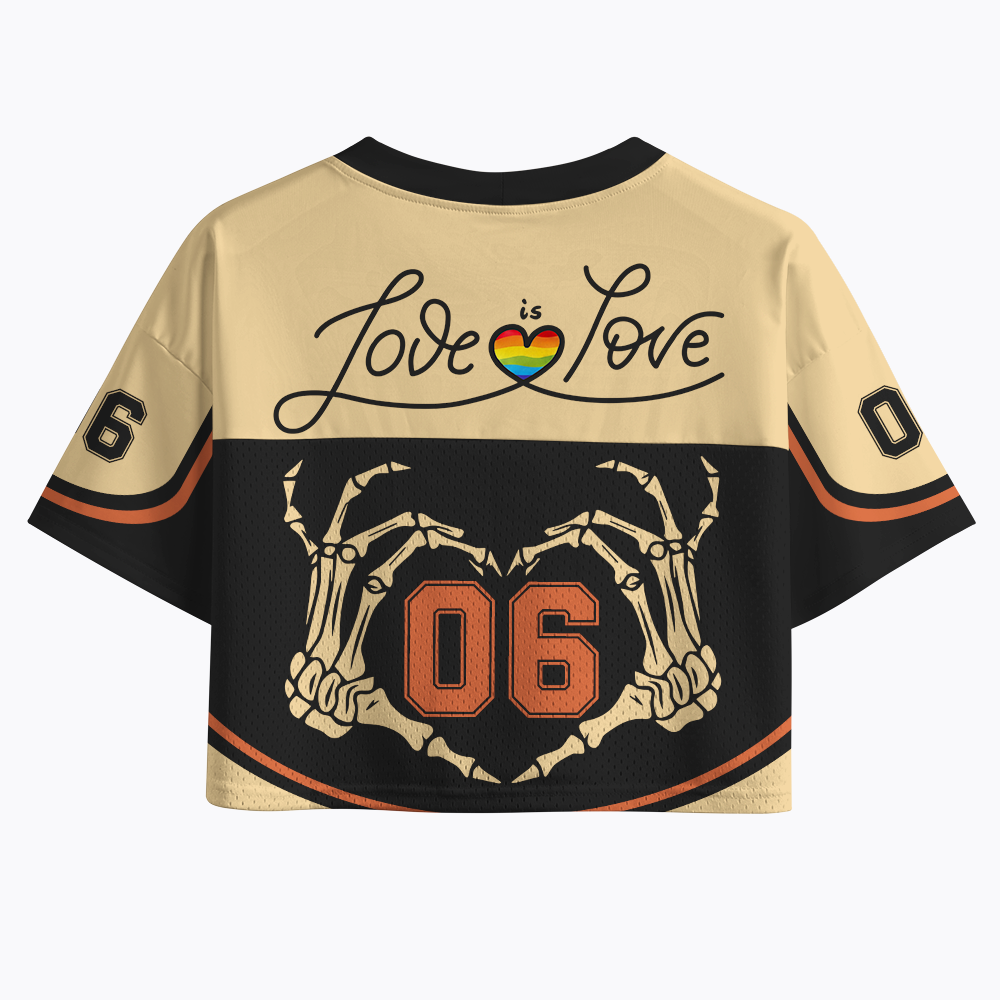LOVE IS LOVE Crop Sports Jersey