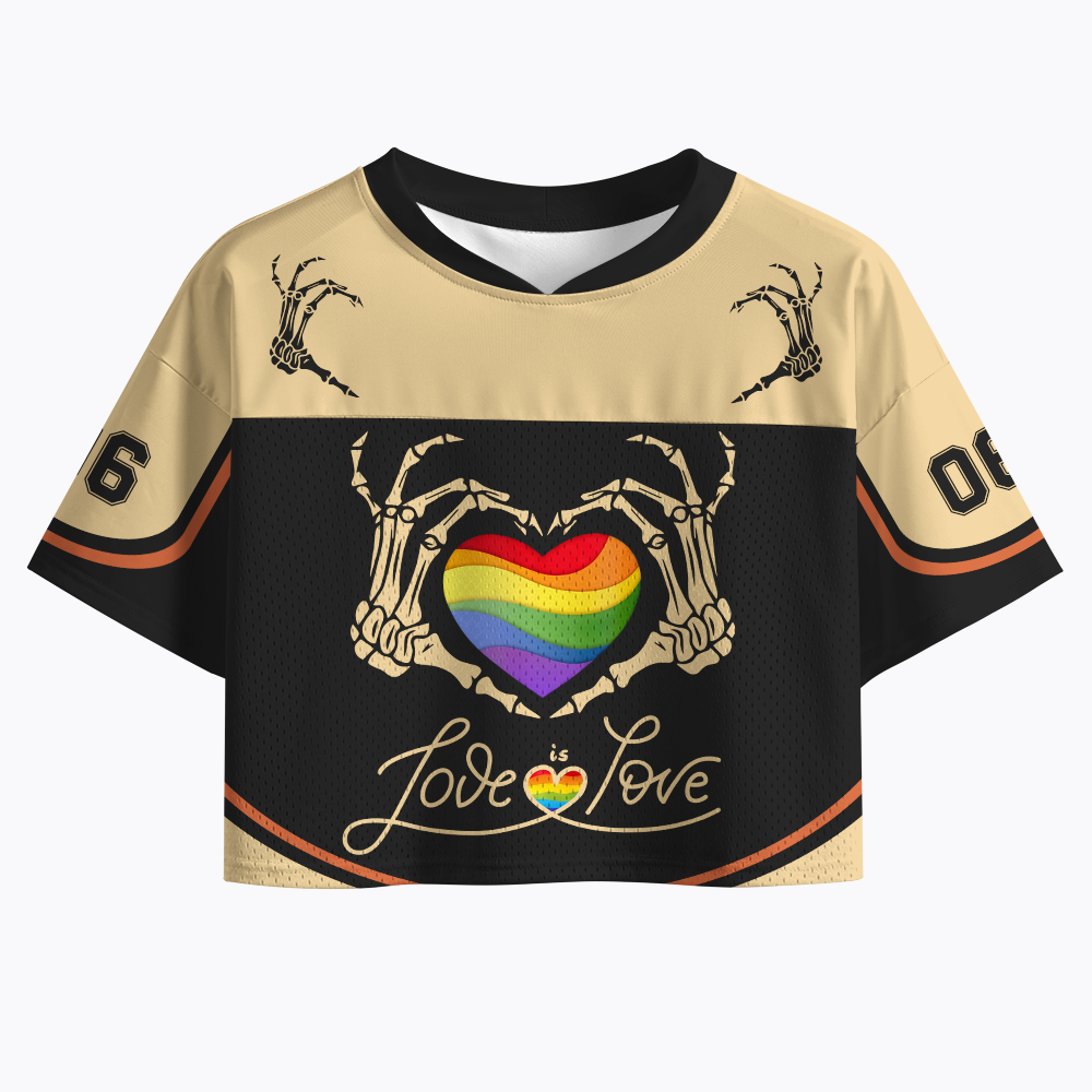 LOVE IS LOVE Crop Sports Jersey