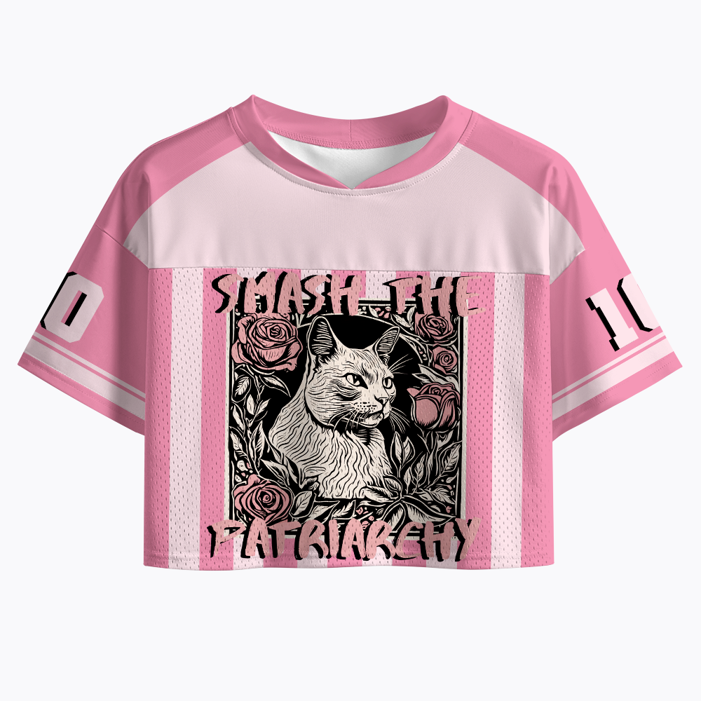 Smash the patriarchy Crop Sports Jersey