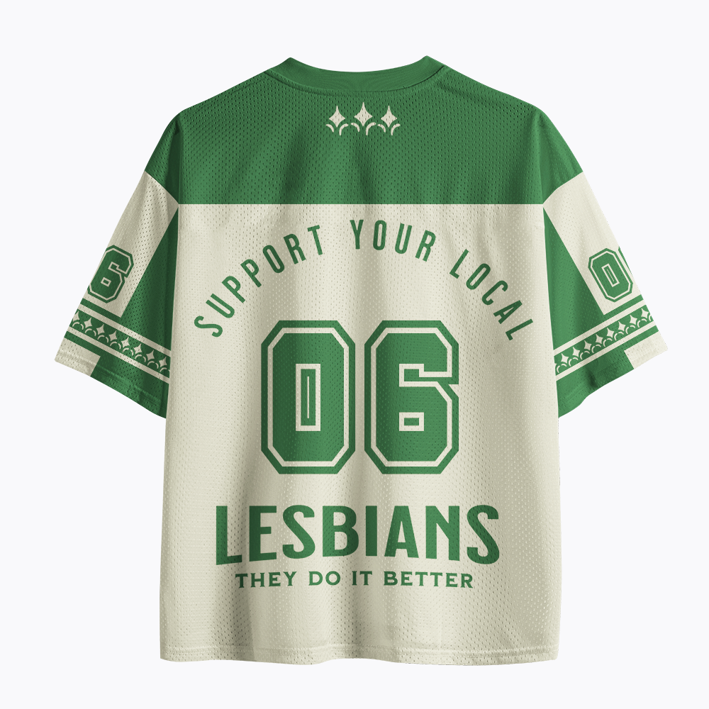 Support Your Local Lesbians Sapphic Mesh Jersey