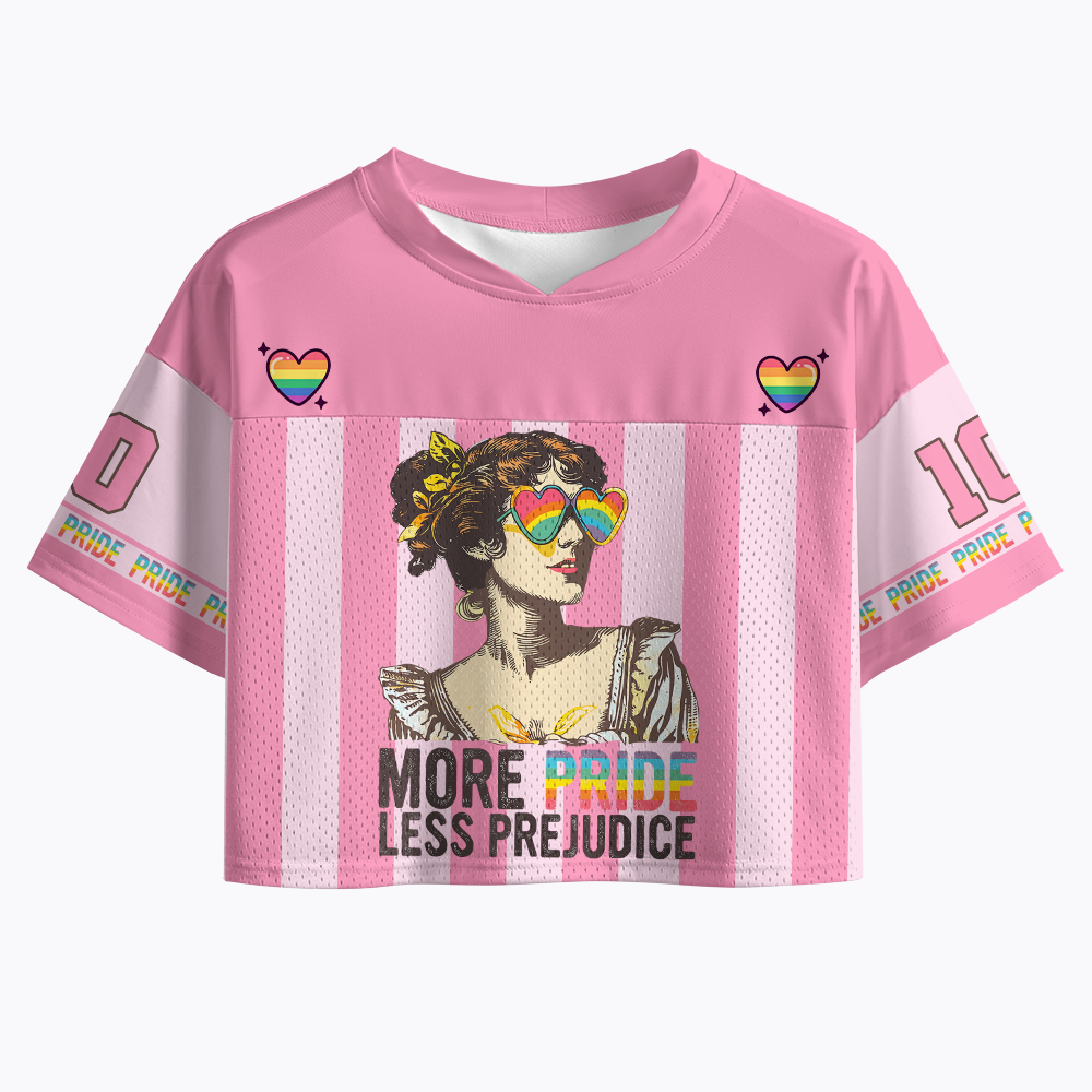 More Pride Less Prejudice Crop Sports Jersey