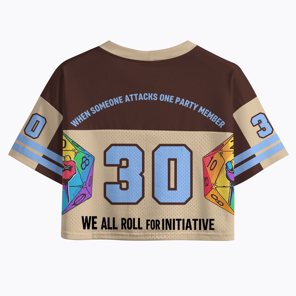 We All Roll for Initiative Crop Sports Jersey