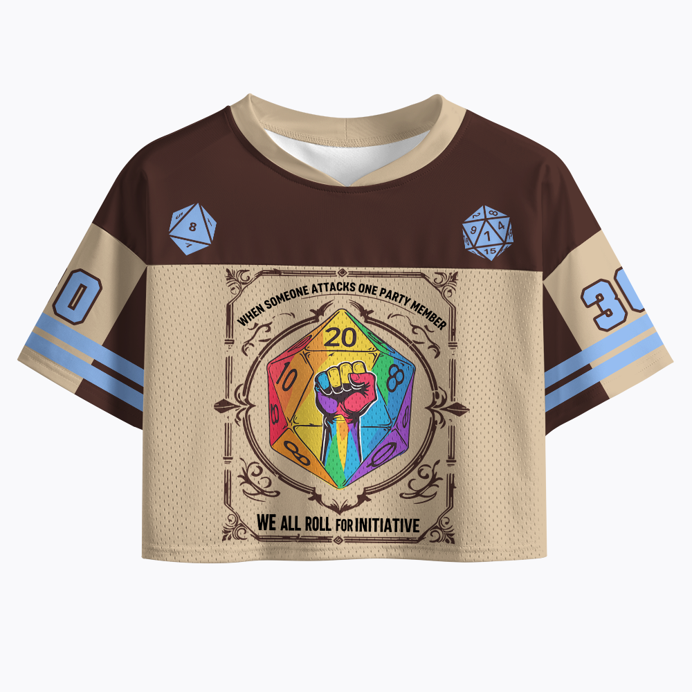 We All Roll for Initiative Crop Sports Jersey