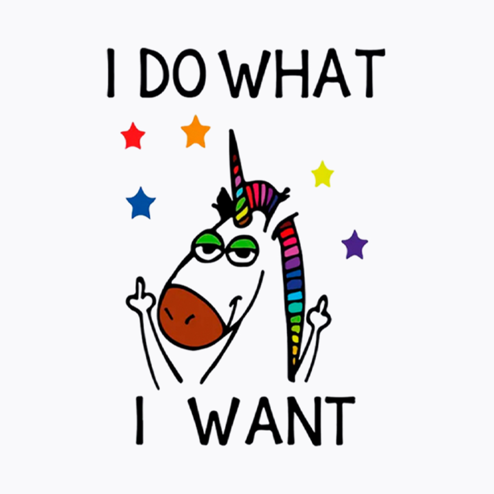 I Do What I Want Unicorn Lesbian Gay LGBTQ+ Washed T-Shirt