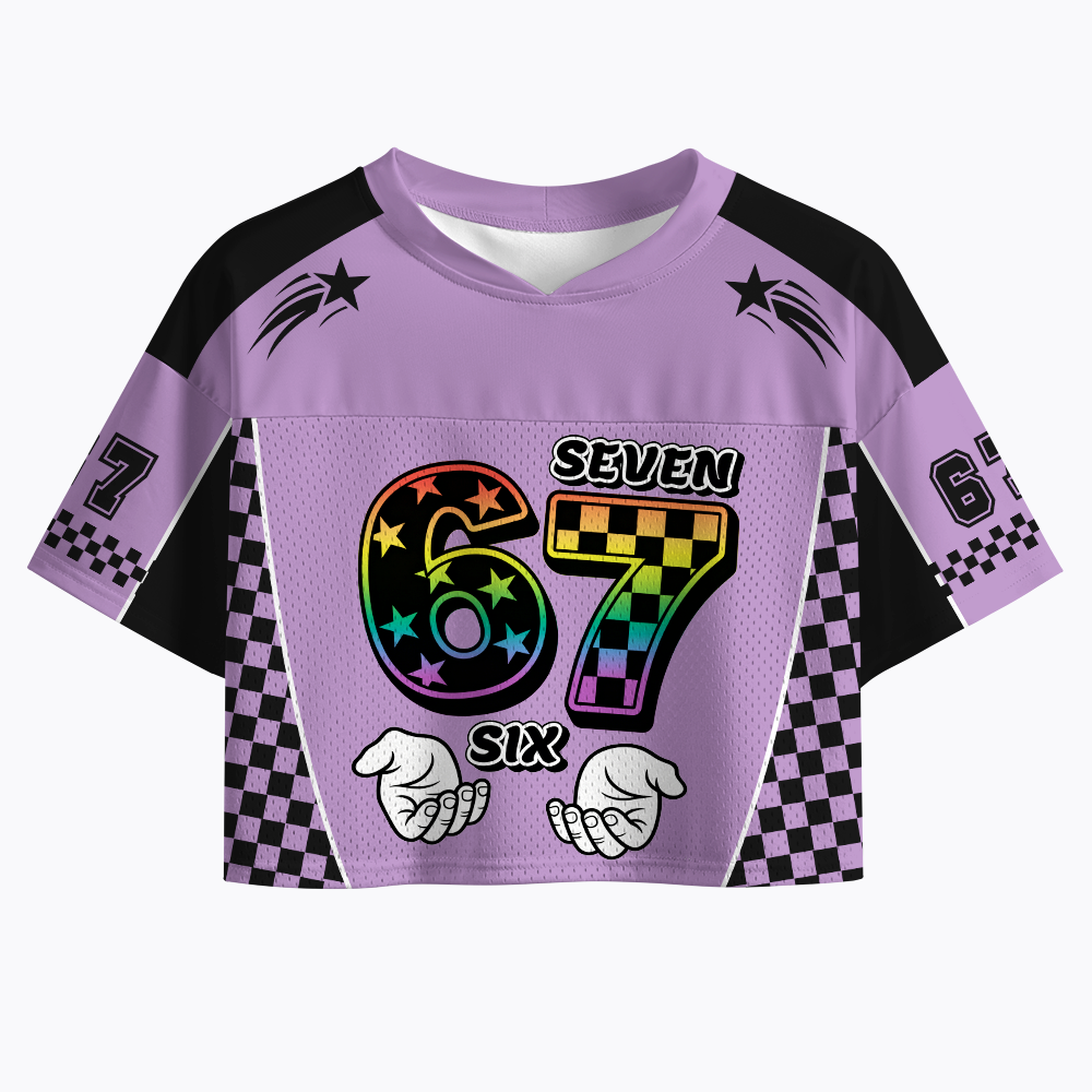 Rainbow 67 Crop Sports Jersey